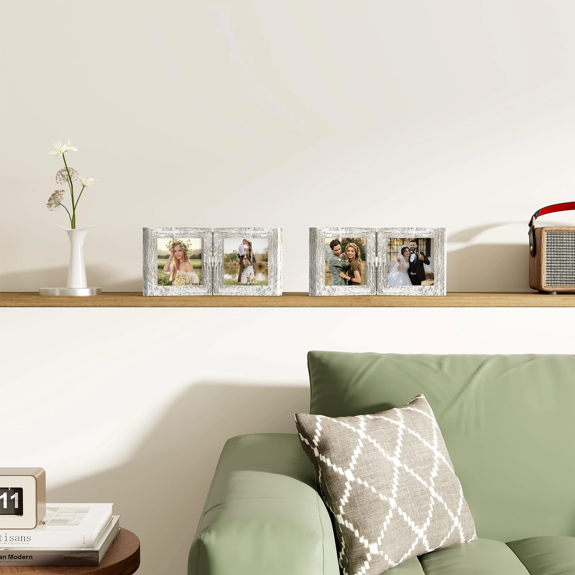 Double Picture Frame - 4x4 2.0 Count