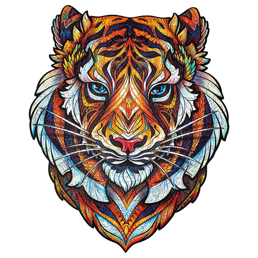 Lovely Tiger Wooden Puzzle (4107390-TIGER_M) - 181 pcs