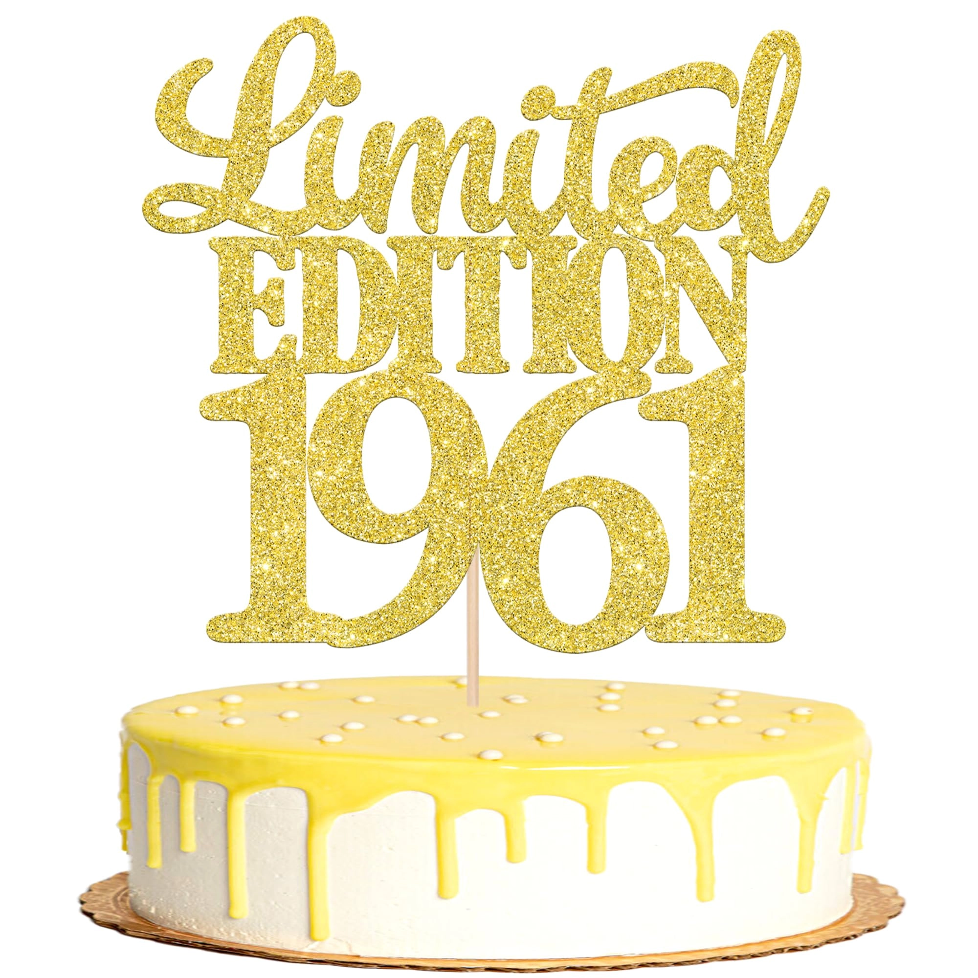 SYKYCTCY Cake Topper - 1 pcs 65th Birthday, 65th Wedding Anniversary, 65th Cheers