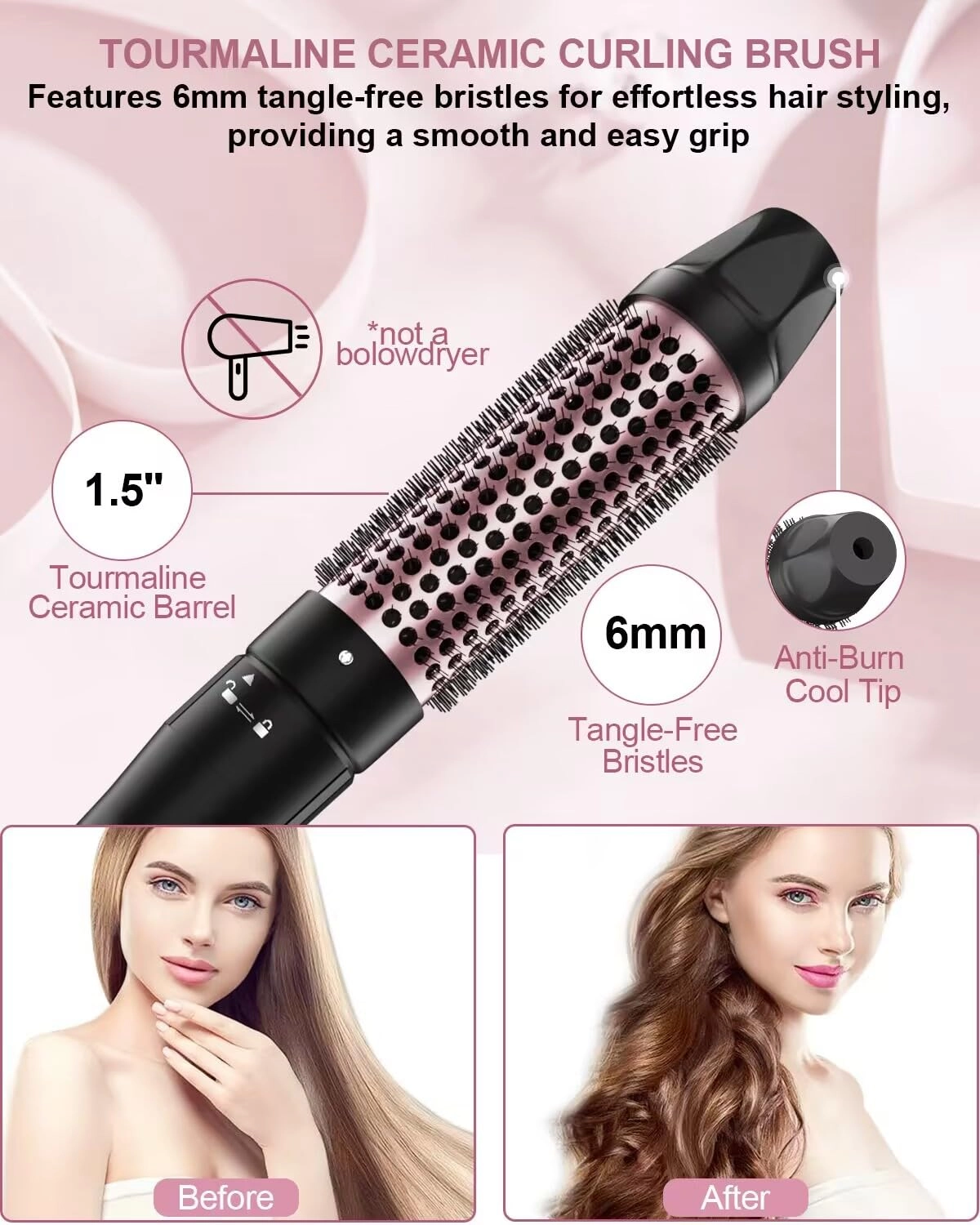 6 in 1 Curling Iron - 0.35"-0.75"-1"-1"-1.25"-1.5"