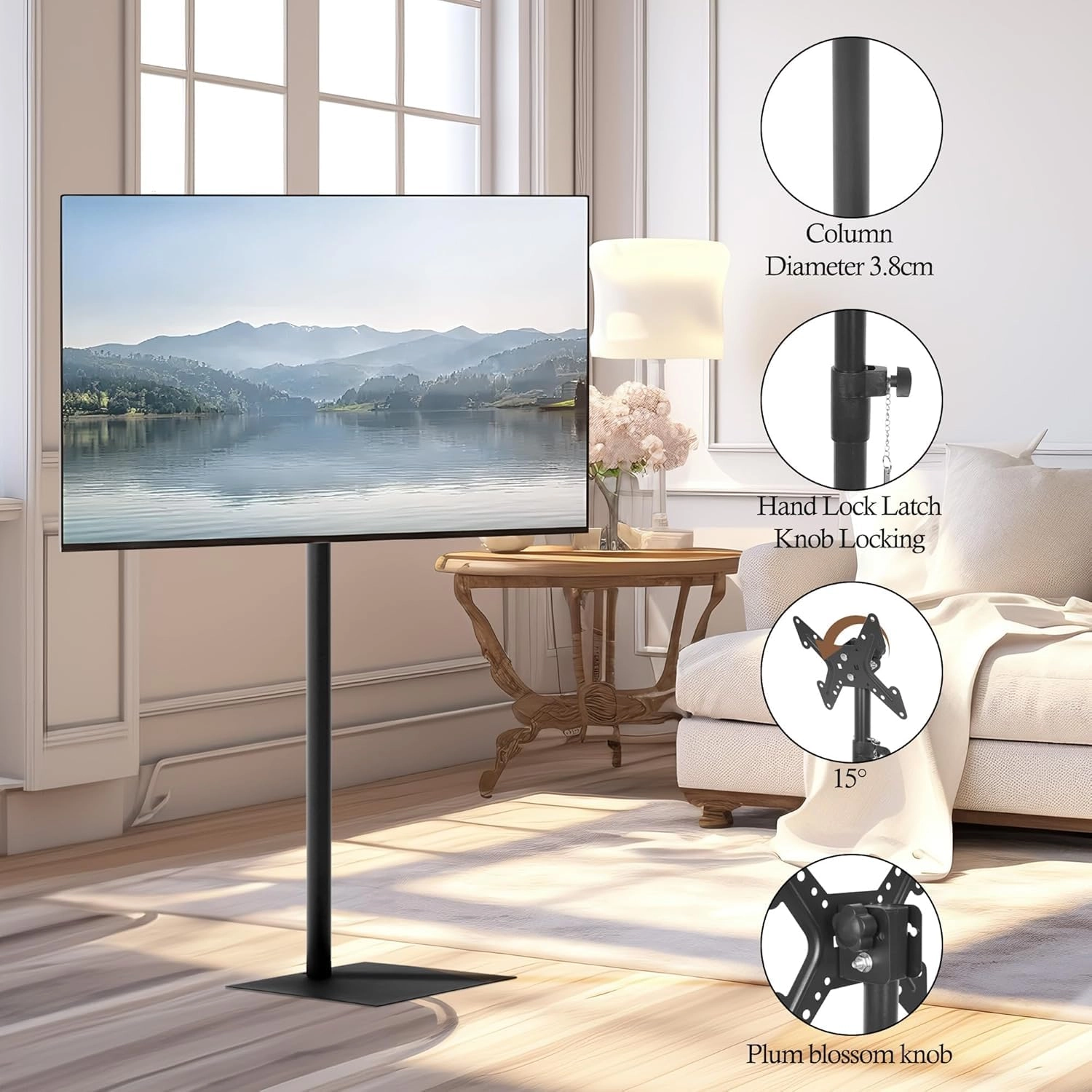 Mobile TV Stand - 55Lbs 12-43 Inch