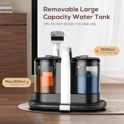 6-in-1 Portable Carpet Washer - Hot and Cold Water Extraction