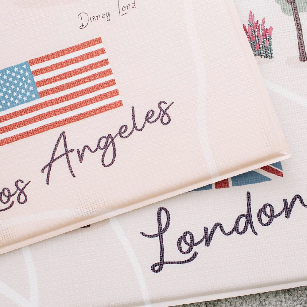 Los Angeles City Tour Reversible Play Mat - Suitable for 0 month and above