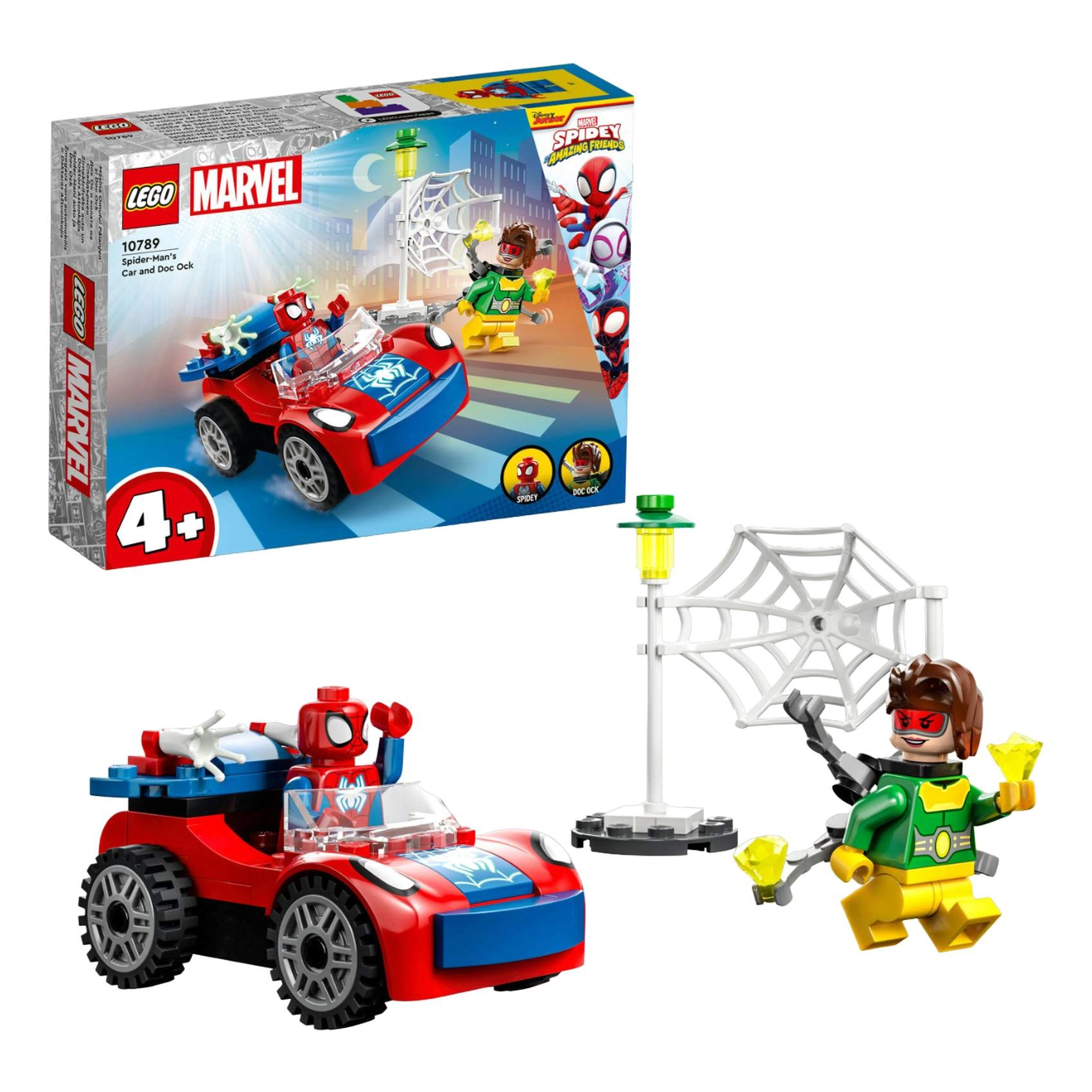 Marvel Spider-Man's Car and Doc Ock Set - Glow in the Dark 4+ Years