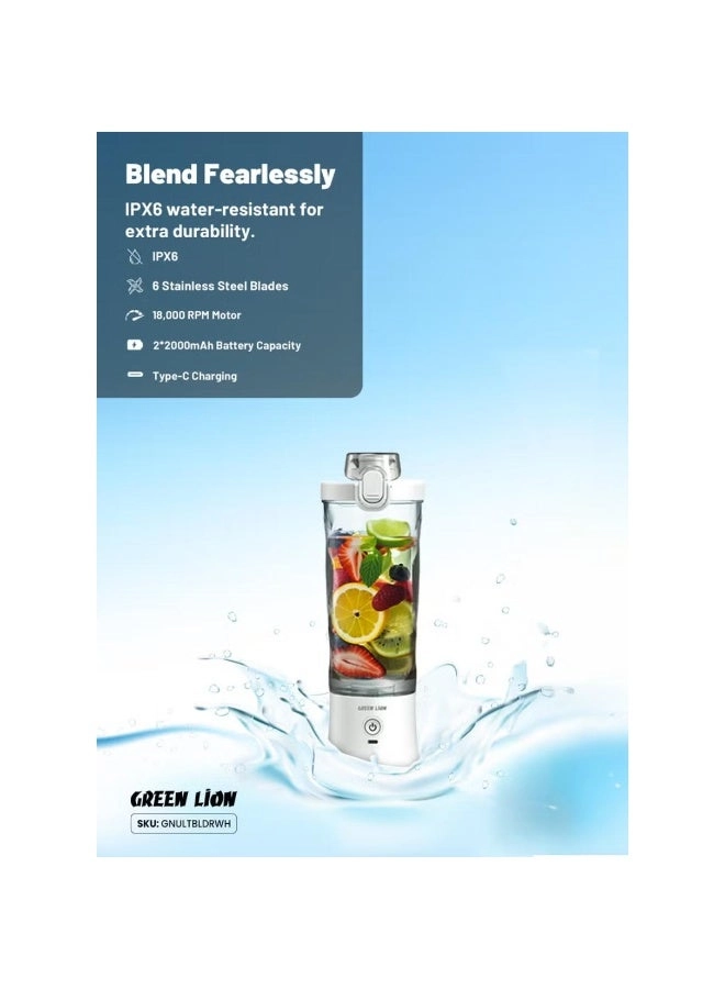 Ultimate Blender - IP67 Waterproof, 6 Powerful Blades, Type-C Charging