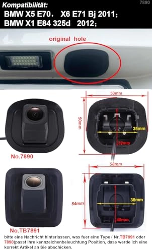 Rear View Camera - Night vision 1280 x 720 pixels