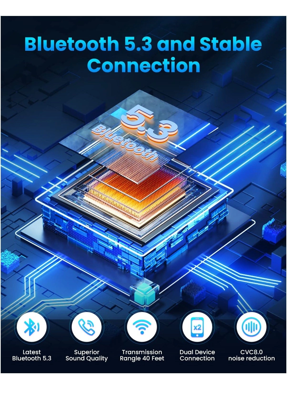 Bluetooth AUX Adapter - 5.3 3.5mm 22H Battery Life