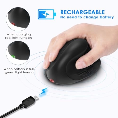 Ergonomic Mouse - Bluetooth (5.0/3.0) USB