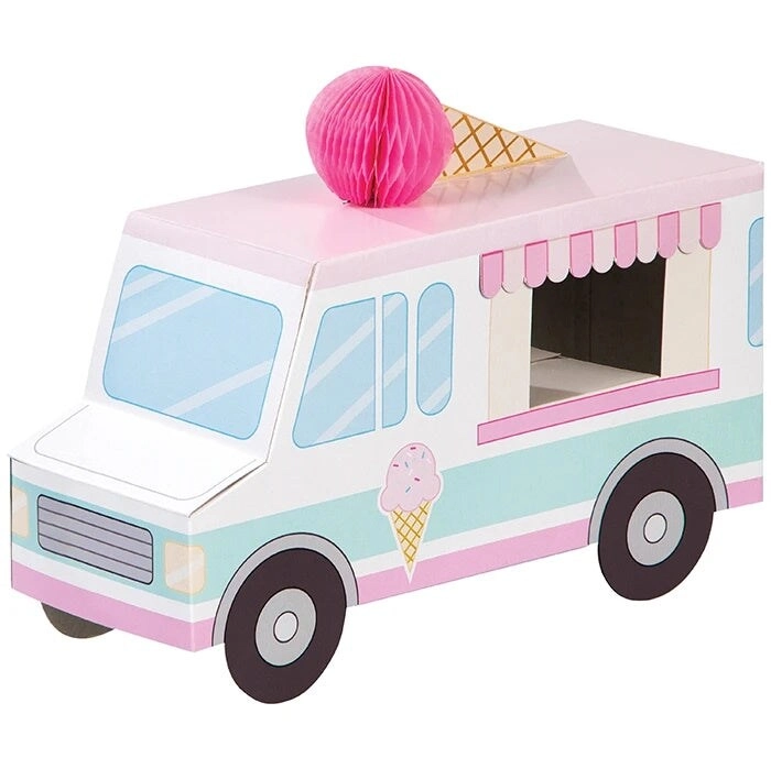 CREATIVE CONVERTING Ice Cream Party Decor 3D Centrepiece - 6 pieces