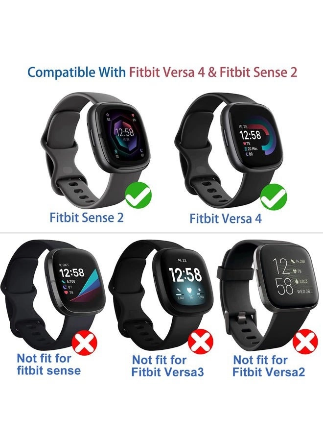 Fitbit Sense 2 /Versa 4 Screen Protector Case - 4-Pack TPU