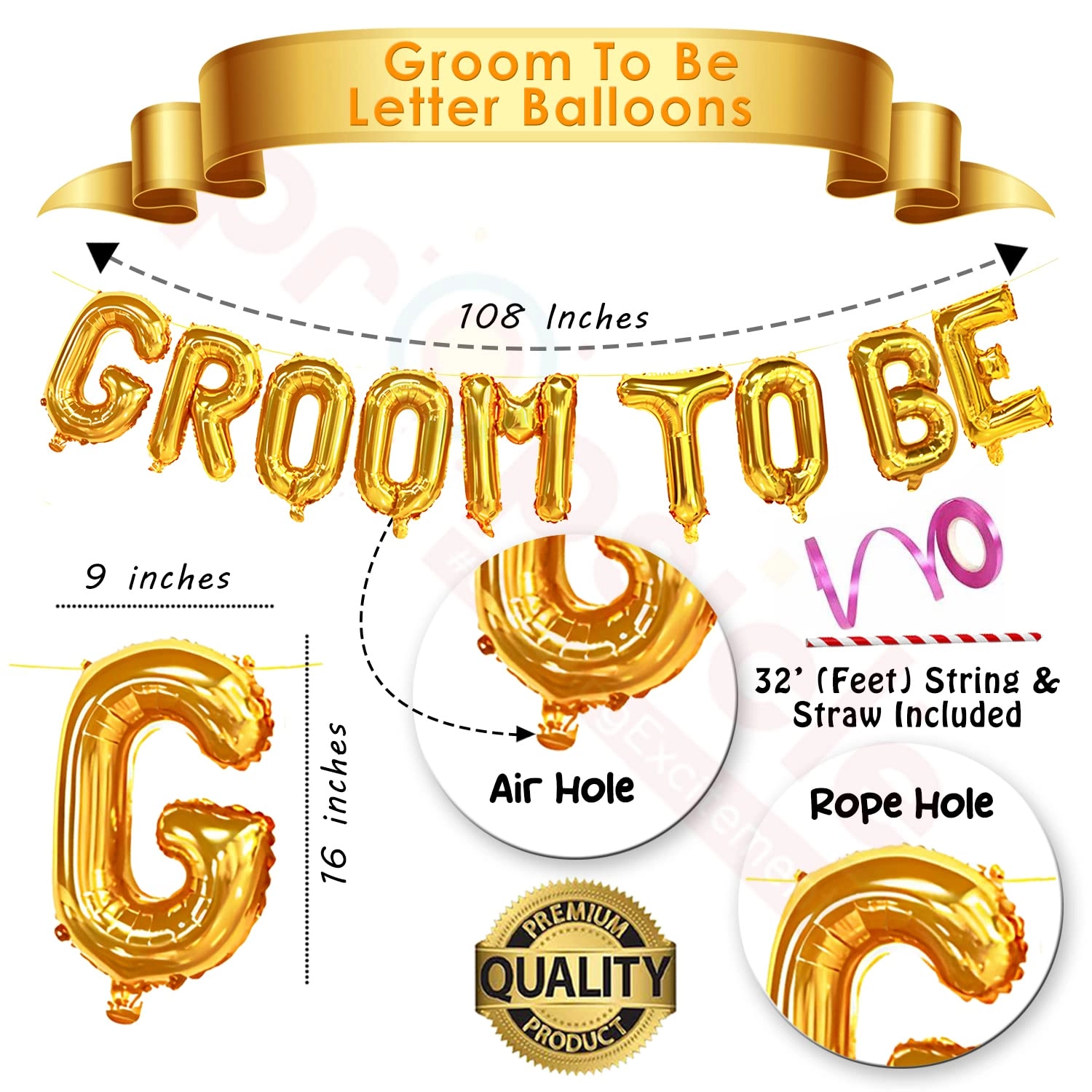 Groom To Be - Pack of 9 Party Decoration