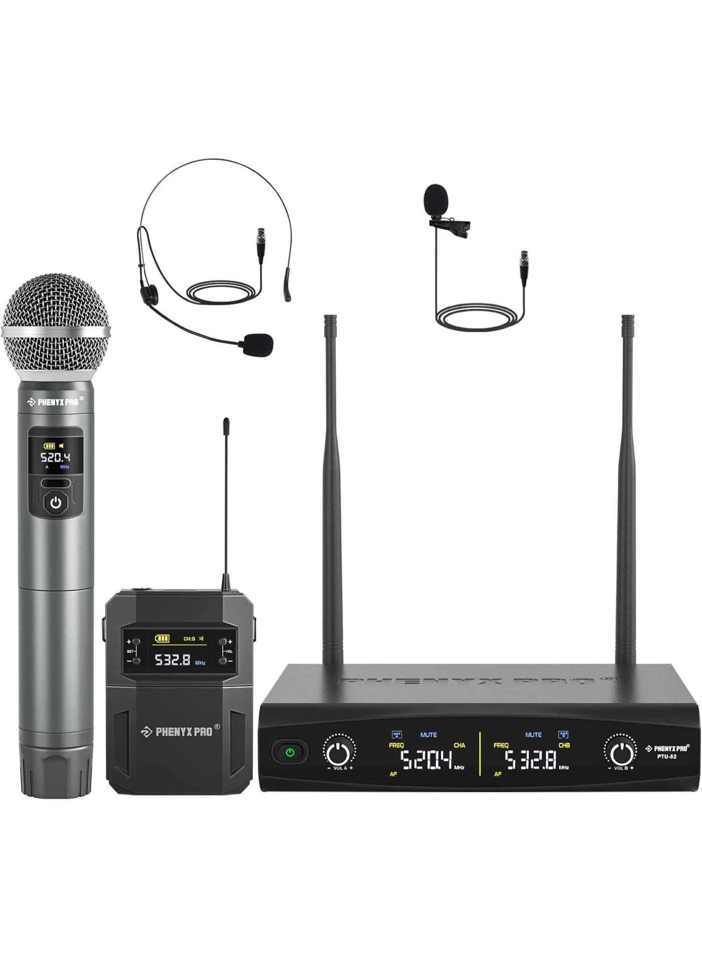 Phenyx Pro PTU-52-IHIV - Two handheld UHF