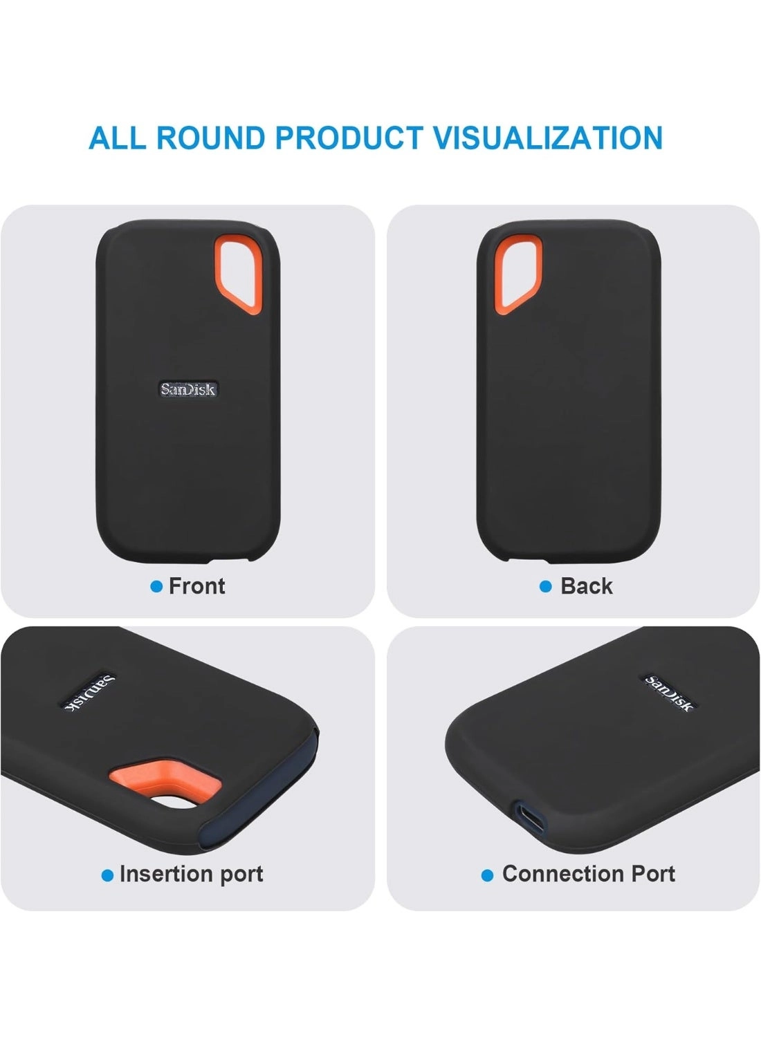 Silicone Case Cover - 500GB 1TB 2TB 4TB 8TB