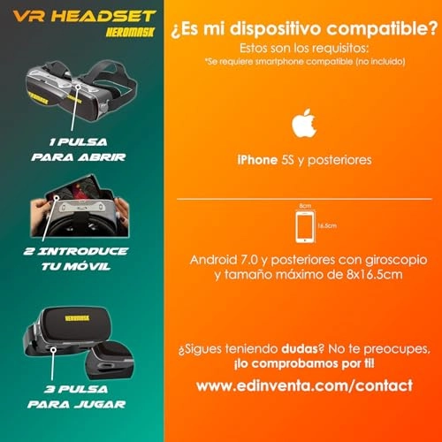 VR Headset - black + Maths educational games - 5-12 years