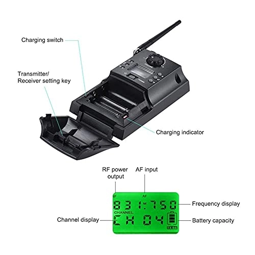 Portable UHF Instrument Wireless Microphone System