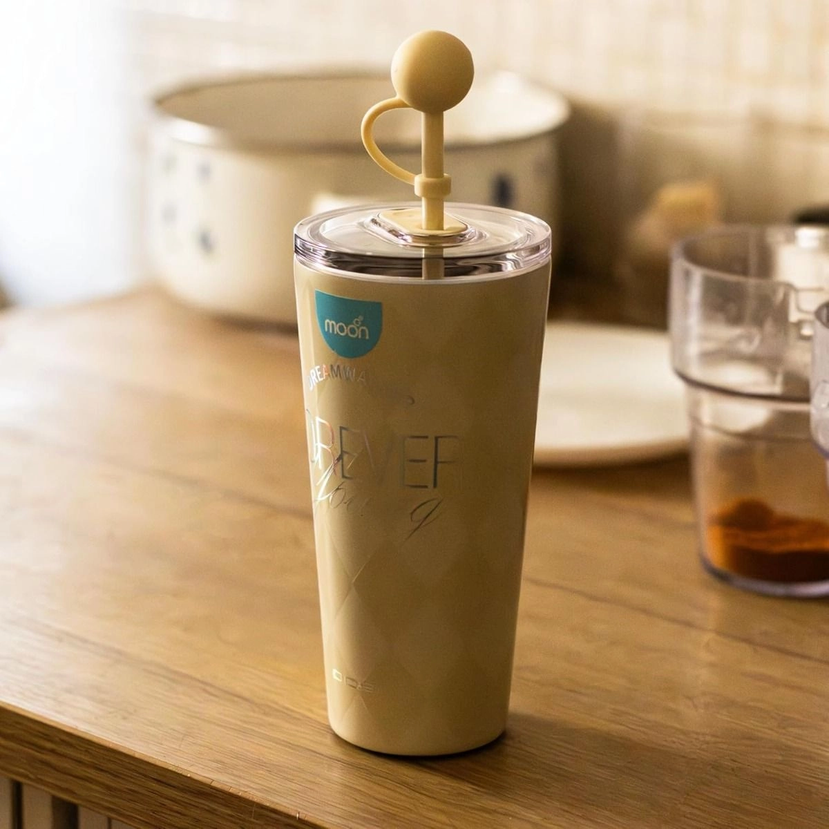 Double Wall Smoothie Cup - Straw