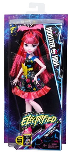 Draculaura Doll - Electrified Hair pink and black Multi-colored Dress