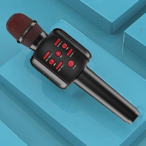 Wireless Karaoke Mic - 2-in-1 Built-in Speaker Black