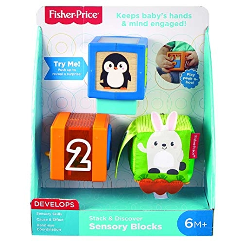 Colorful Animals Sensory Blocks - 6 months and up 3 pieces