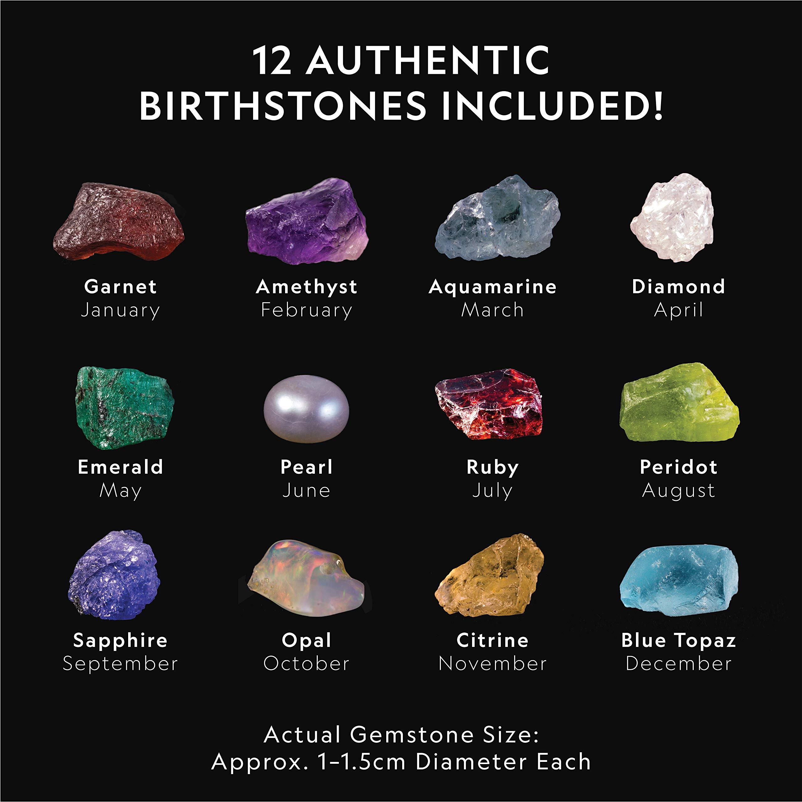 Birthstone Dig Kit Science - 8 years+ 12 pieces