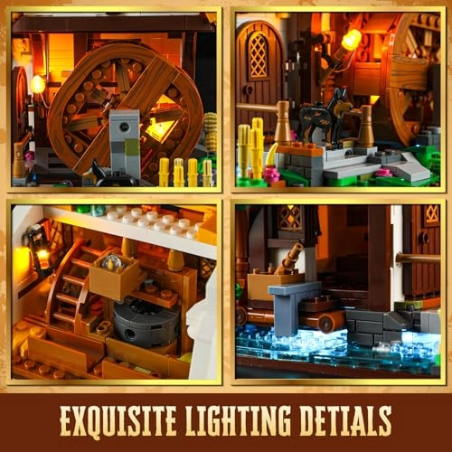 Medieval Water-Mill (F9061-MT) - LED Light