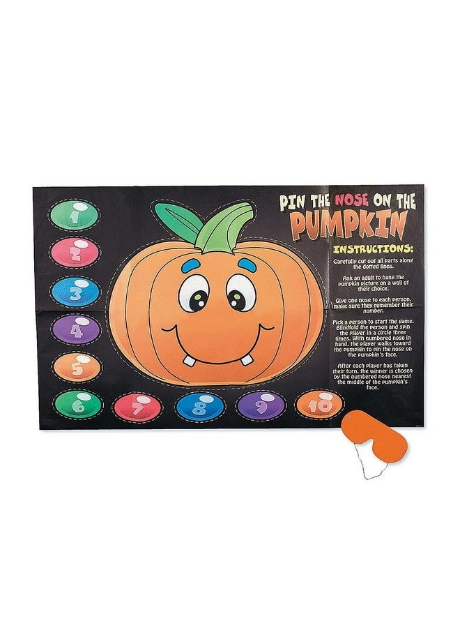 Halloween Game Pin The Nose On The Pumpkin - English