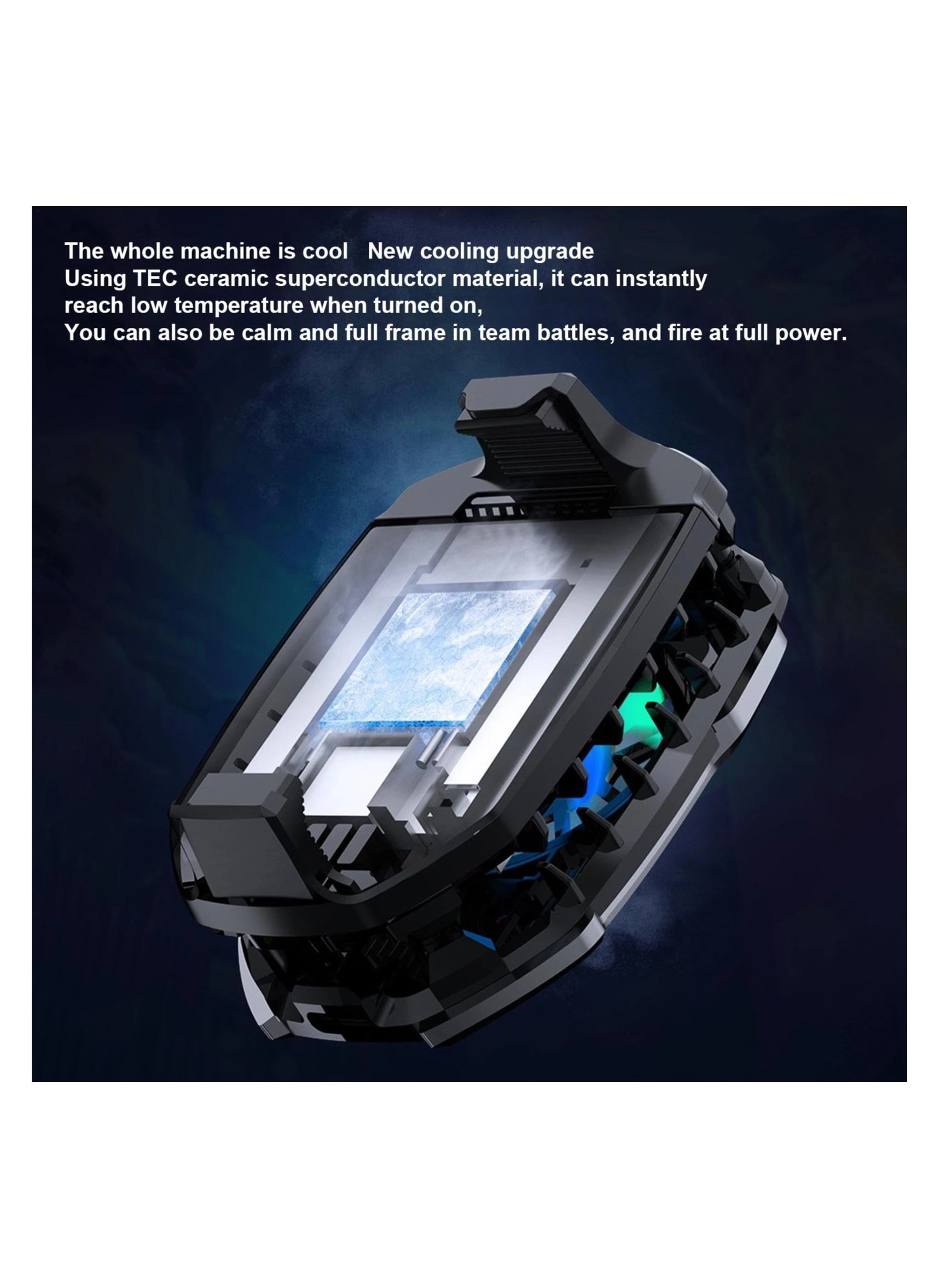 Mobile Phone Cooling Fan - 67g Magnetic RGB