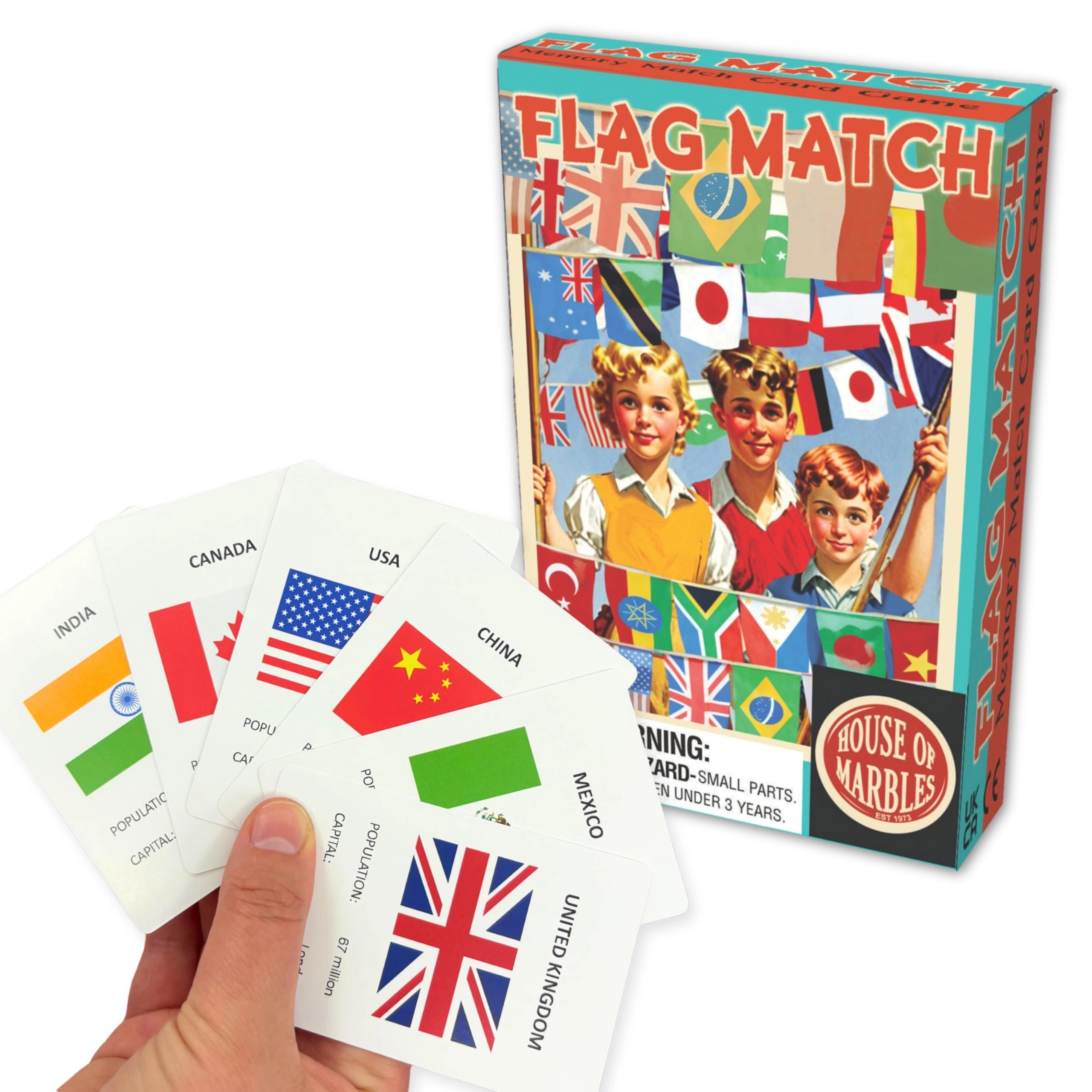 House of Marbles Flag Match - Card Game