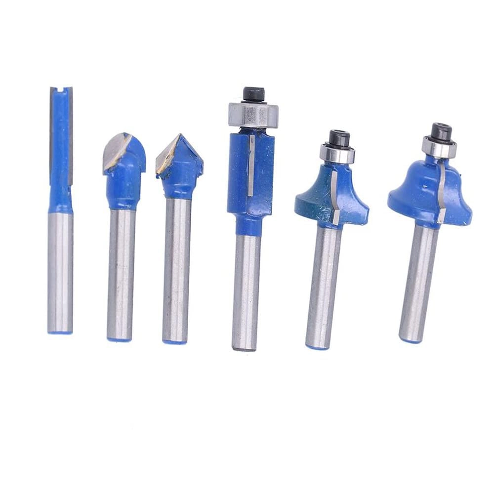 MLD Tungsten Carbide Router Bit Set - 6 mm 14 Inch 6 Piece