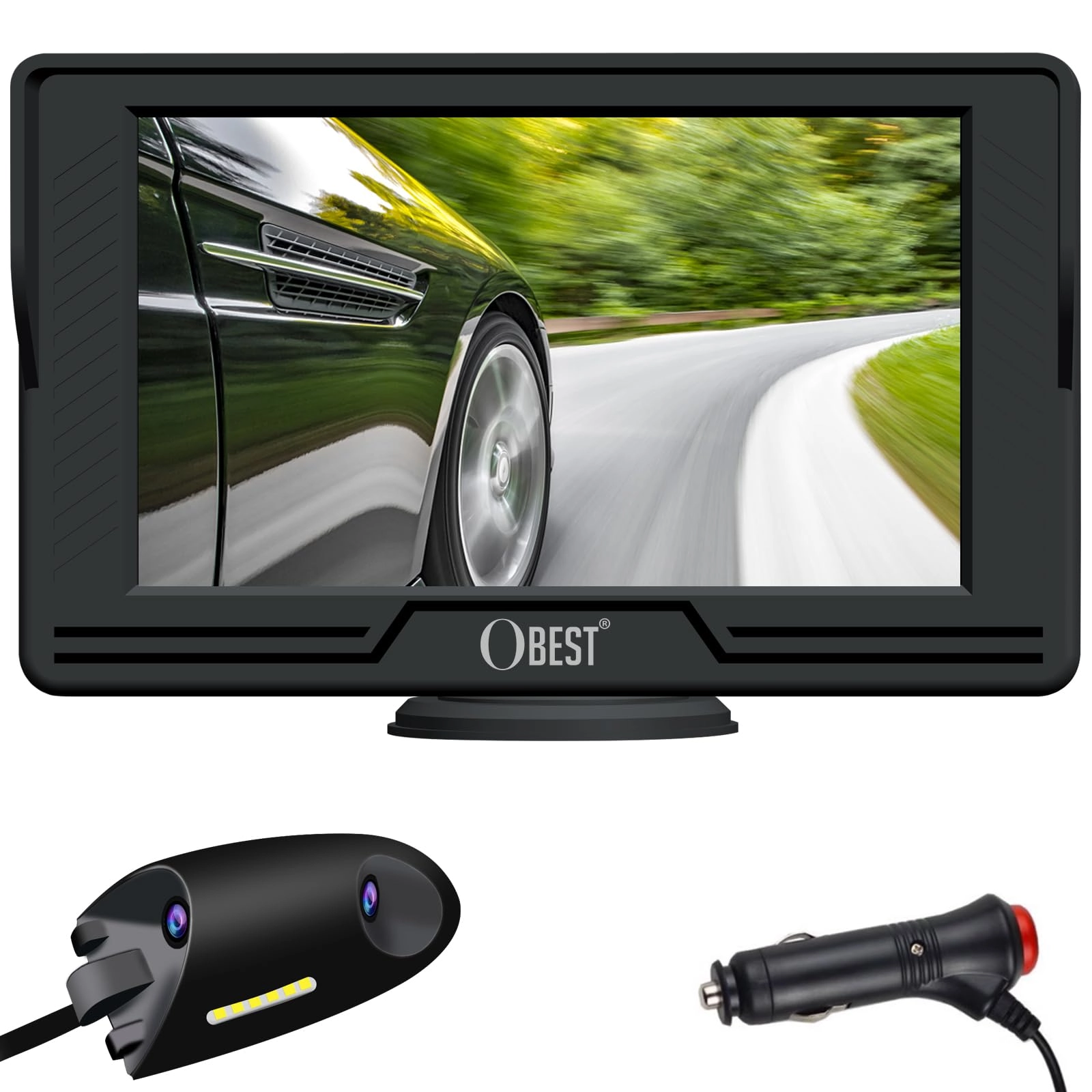 OBEST Front and Rear Right Side Camera - Night Vision 720P