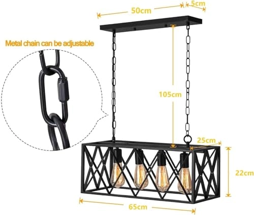 Retro Rectangle Pendant Light