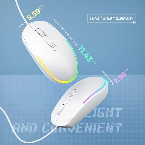 Wired LED RGB Backlit Mouse - USB