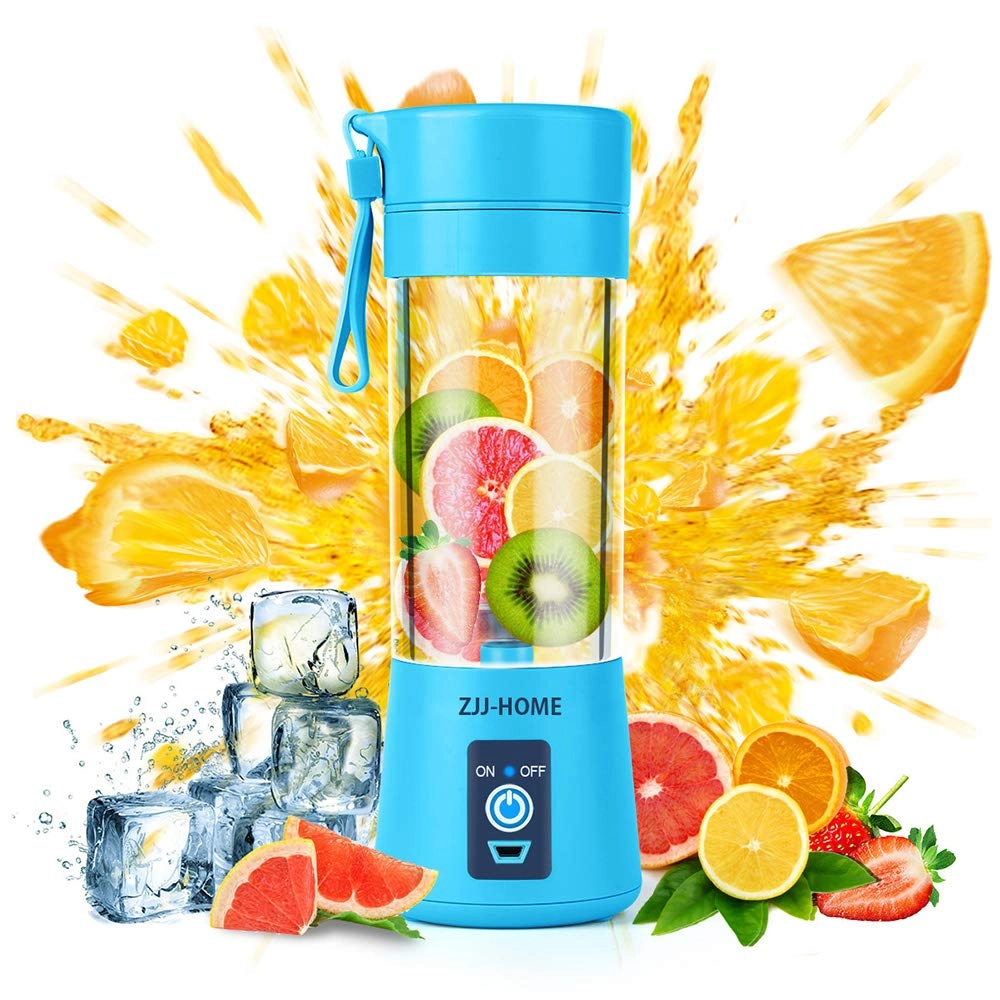 Zjj-Home Portable Blender - USB Rechargeable Detachable Cup