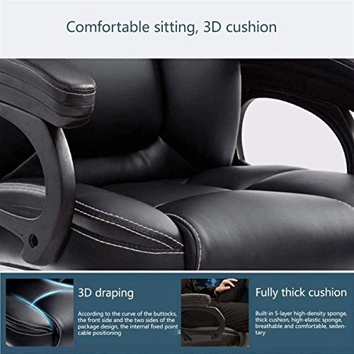 Desk Chair - PU Leather Brown High Back