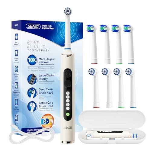 SG-2753 - Ultrasonic Rechargeable 8 Brush Heads 5 Modes