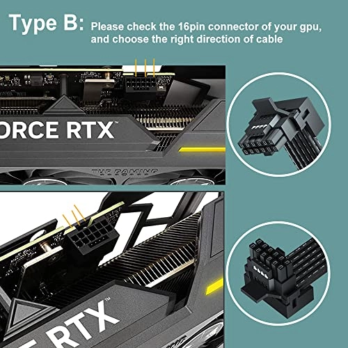 PCI-e 5.0 12VHPWR 16 Pin Right Angle Adapter - 12+4pin 600W