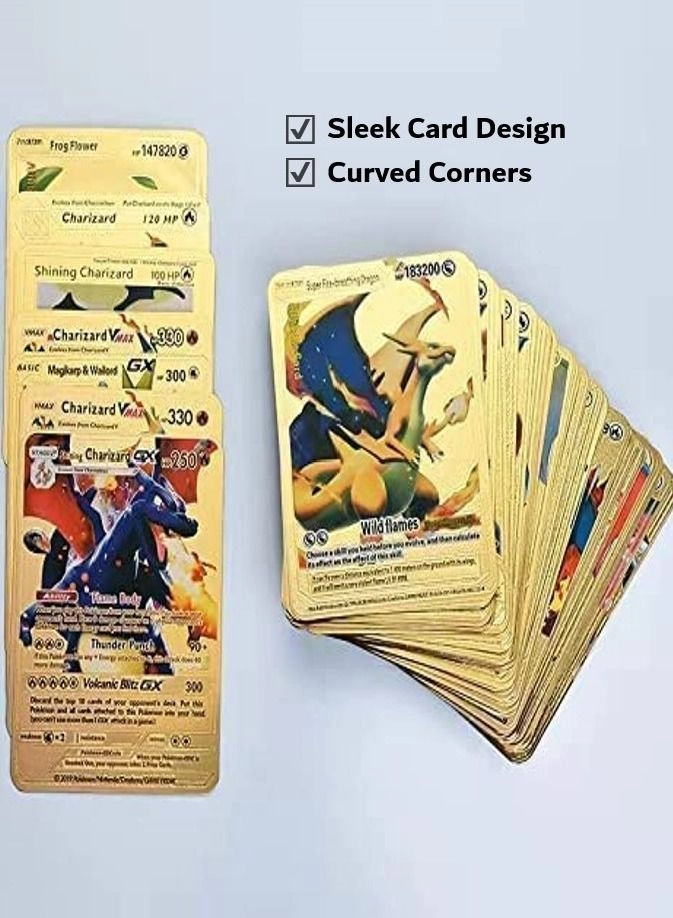 Assorted Cards Deck Box Set - Gold 55pcs