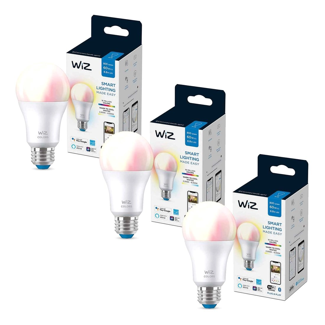WiZ A60 - Pack of 3 E27 Bundle