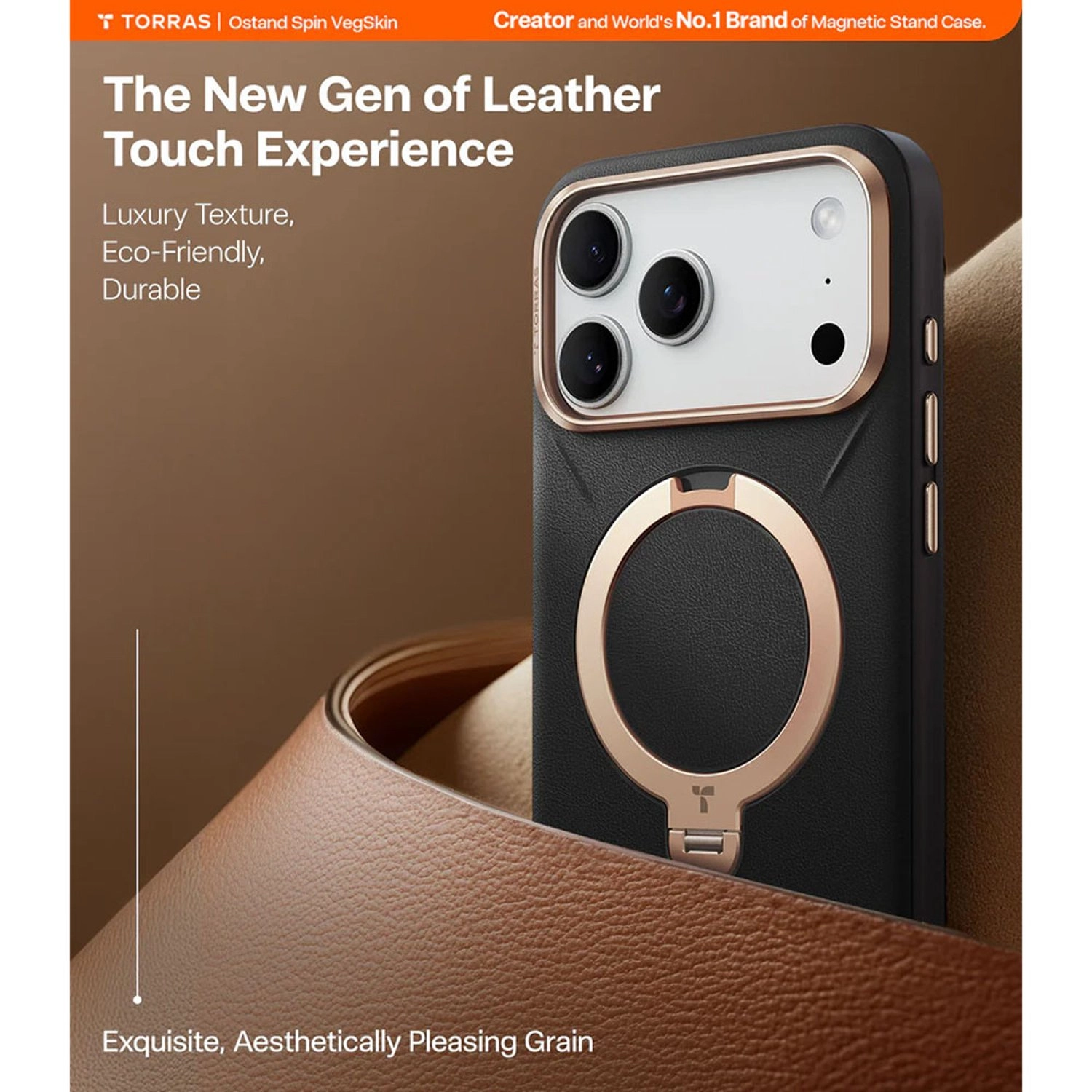 Ostand Spin VegSkin Case with MagSafe for iPhone 17 Pro Max