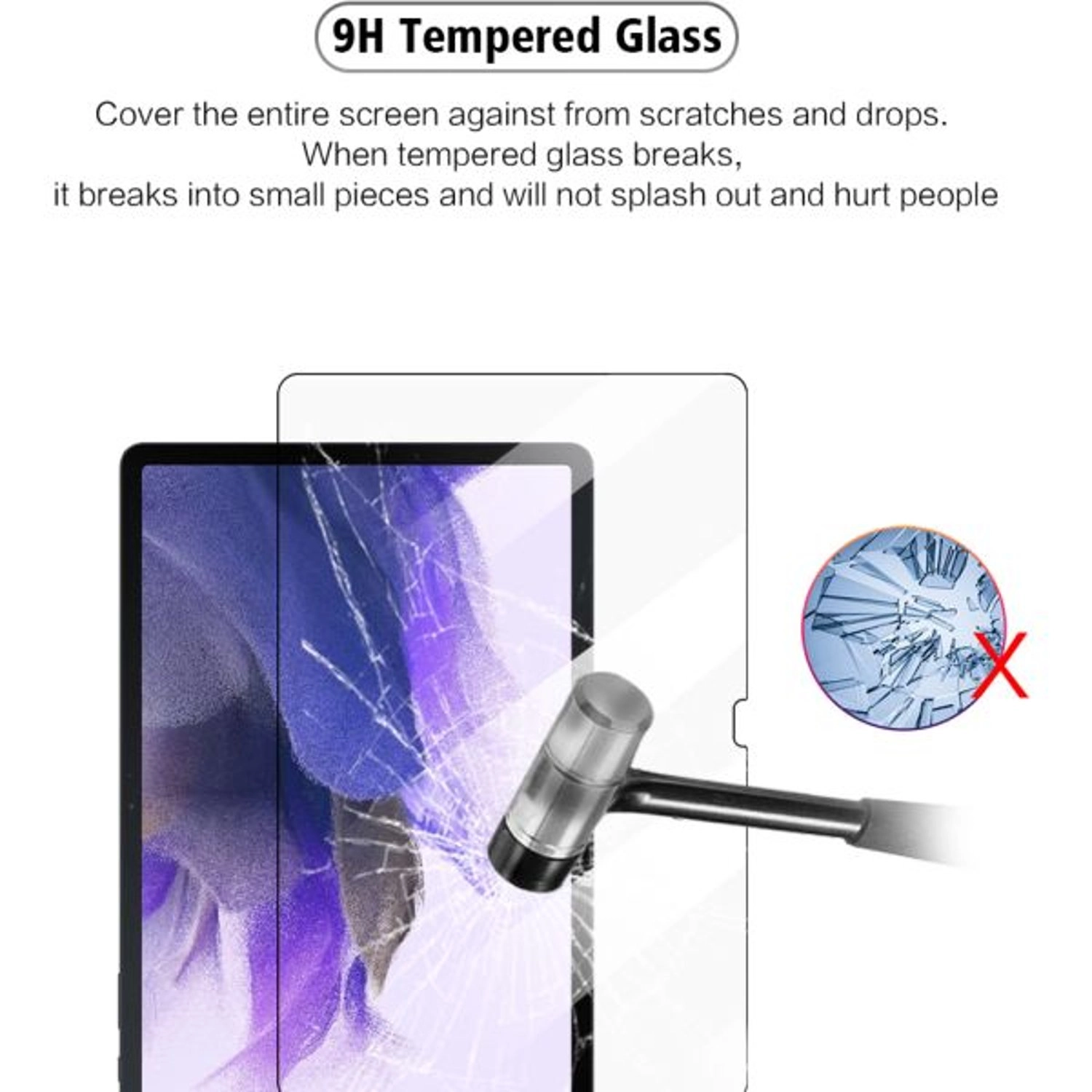 Trifold Case with Screen Protector for Galaxy Tab A7 Lite