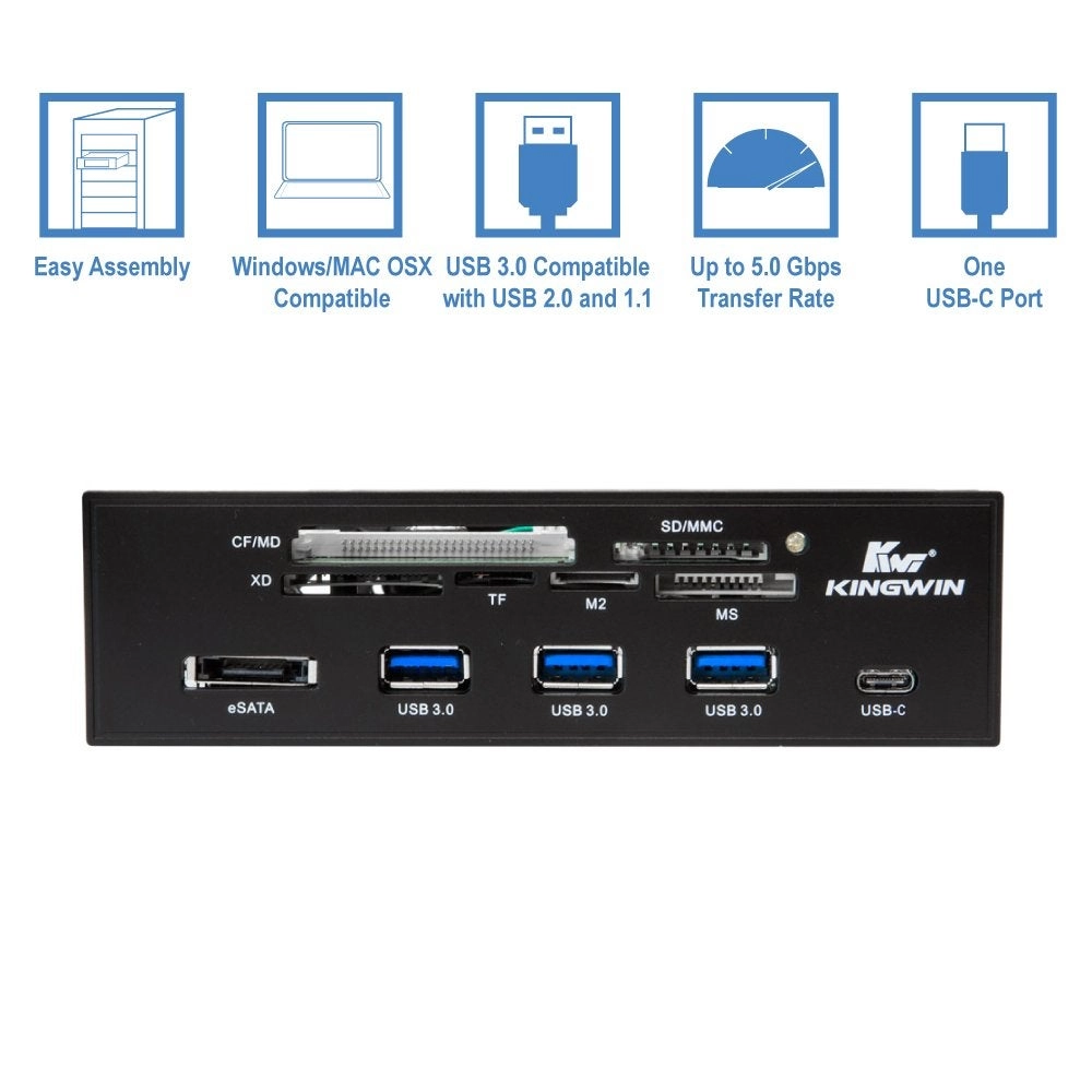 USB 3.0 Hub - Front Panel 7 Port 2.1A Fast Charging