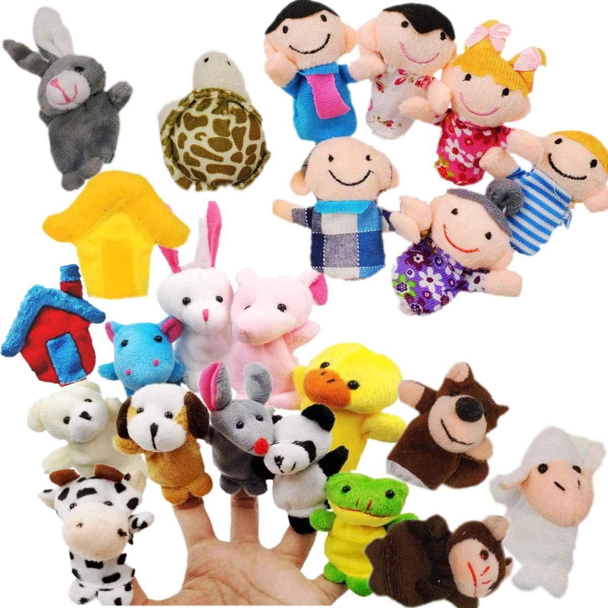 JZK 24 Finger Puppets - Plush Cloth