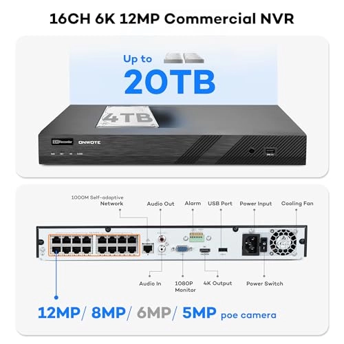 PKA8016-50MR16-4TB - 16 16CH 6MP