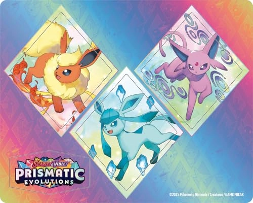 Scarlet & Violet-Prismatic Evolutions Tech Sticker Collection - Glaceon - 1 Foil Promo Card 3 Booster Packs