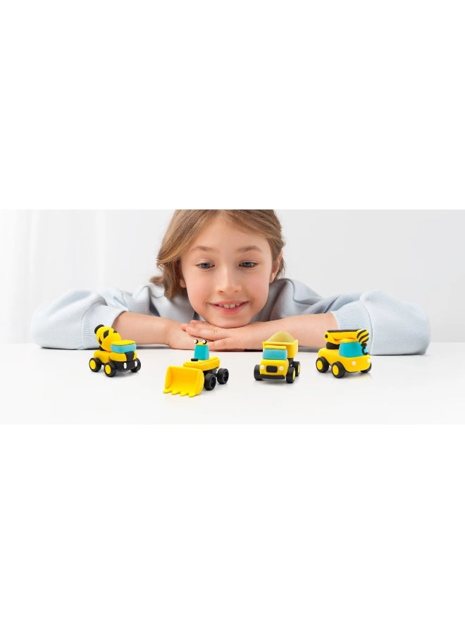 Construction Vehicles Modelling Air Dry Clay Kit - 3+ years 12 colors