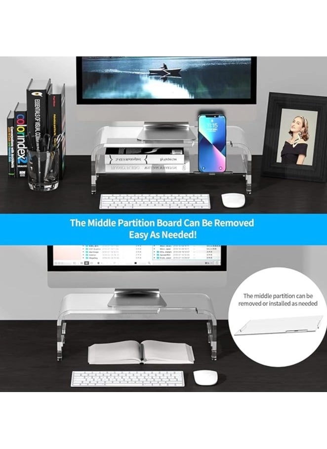 Monitor Stand Riser - Class-A acrylic Two Layer 18 kilogram