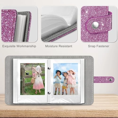 2x3" 52 Pockets PU PVC Paper Photo Album
