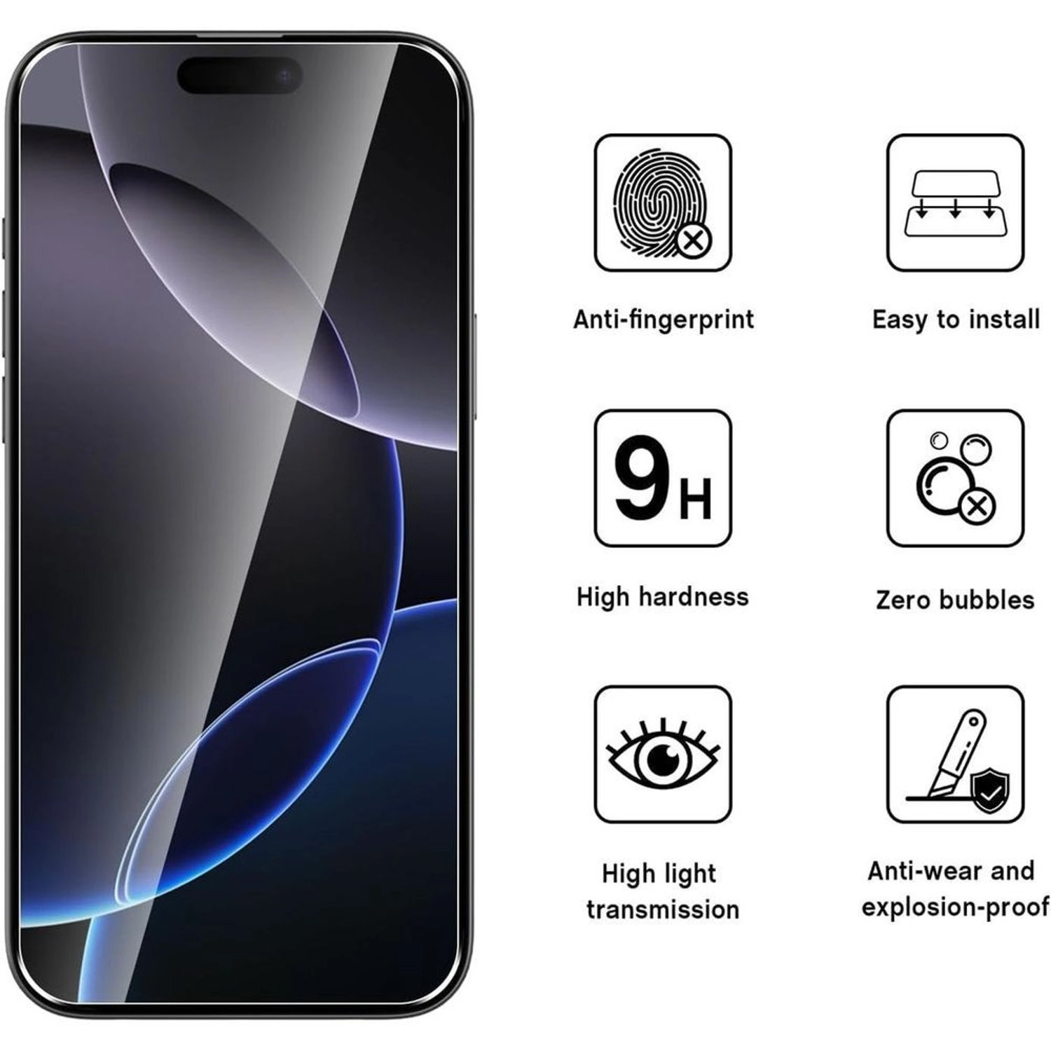 Clear Screen Protector for iPhone 16 Pro Max