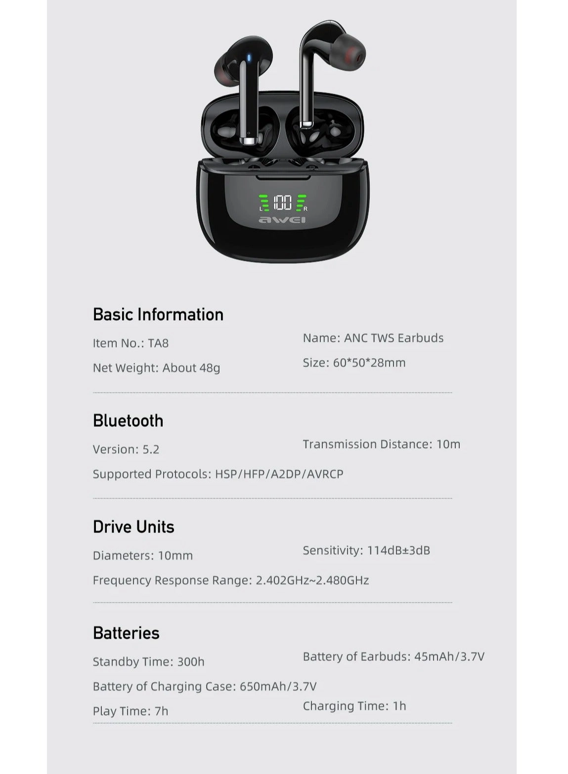 TA 8 Wireless Earbud