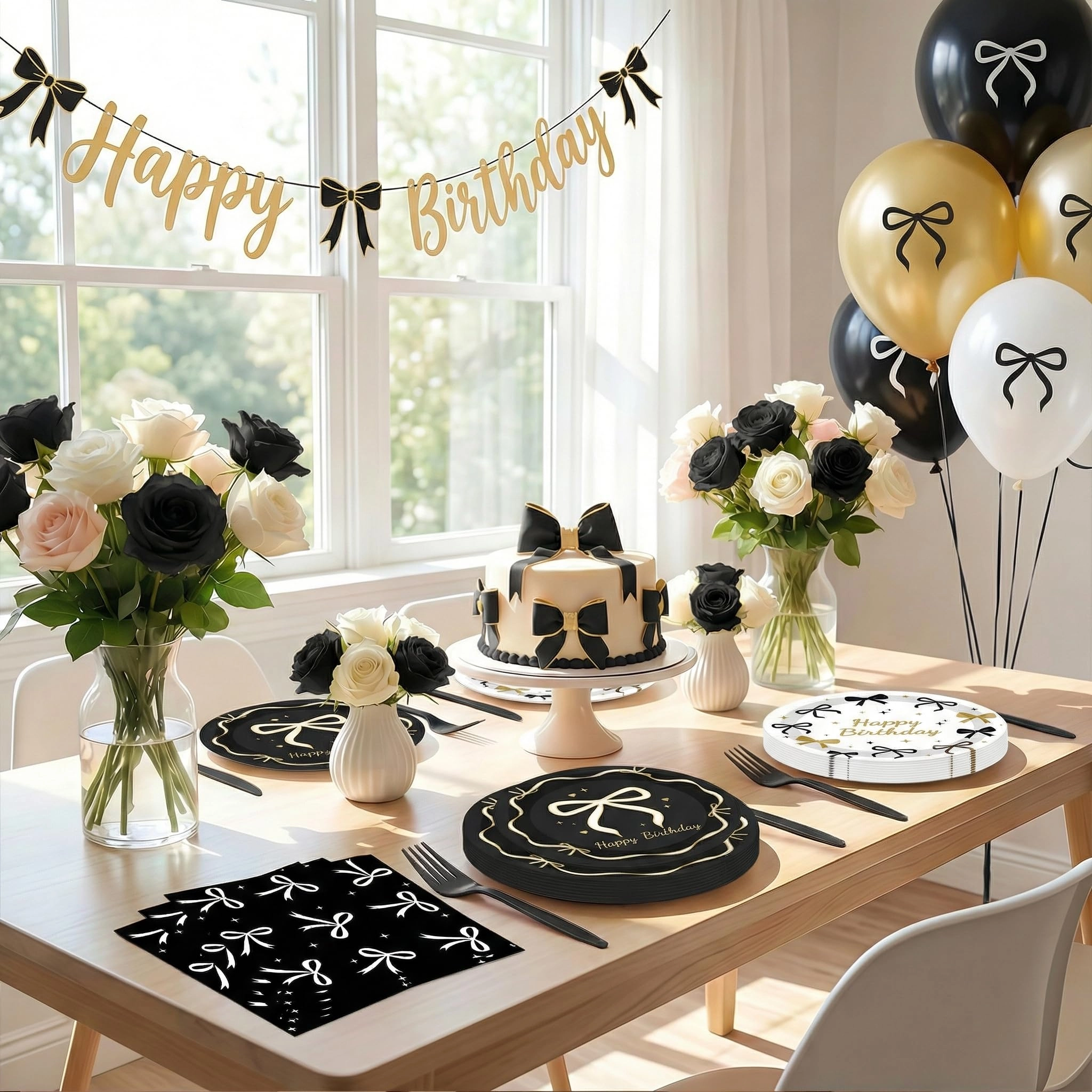 Happy Birthday Party Decorations Tableware Set - 96 Pcs